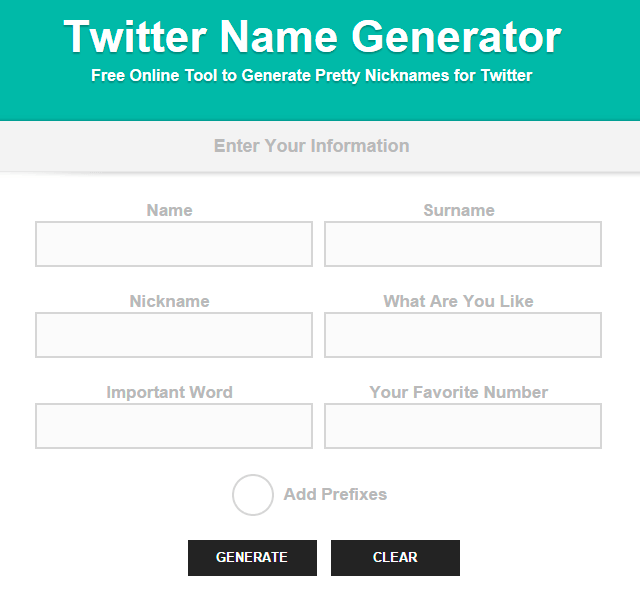 twitter name generator