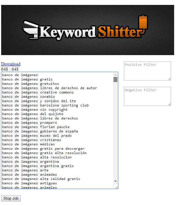 keyword shitter