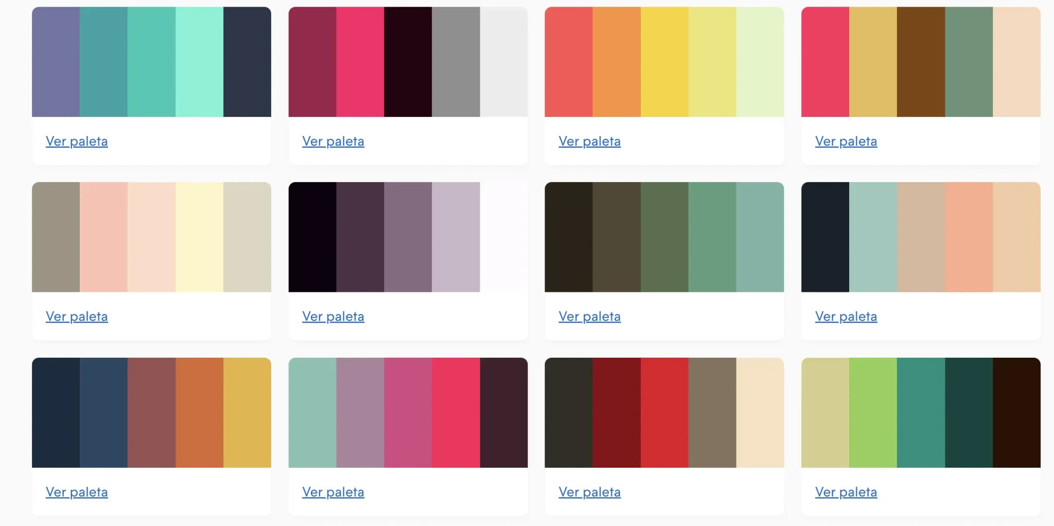 Paletas de colores para infografías